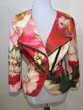 Ted Baker Floral Zip-Front Women’s Moto Jacket